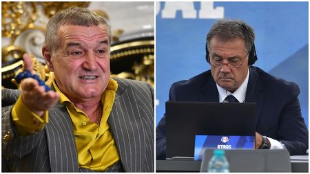 Gigi Becali îi cere lui Kyros Vassaras să aducă arbitri străini în Superliga, după golul anulat din CFR Cluj - FCSB: „Am primit telefoane să scoatem echipa de pe teren!”. VIDEO