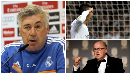 Ancelotti nu iartă: „Blatter ar trebui să numere până la zece înainte să vorbească!”