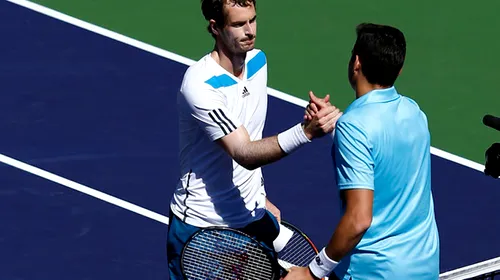 Milos Raonici l-a învins pe Andy Murray în optimile de finală la Indian Wells