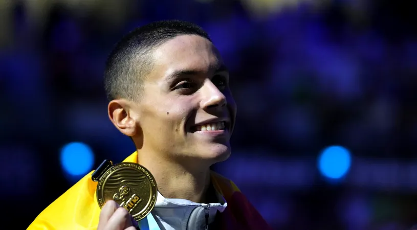 O nouă medalie de aur pentru David Popovici! Înotătorul a încheiat pe primul loc proba de 50m liber din cadrul Campionatelor Europene de natație la juniori de la Otopeni