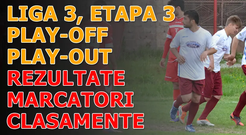 Rezultatele și marcatorii** etapei a III-a din play-off și play-out