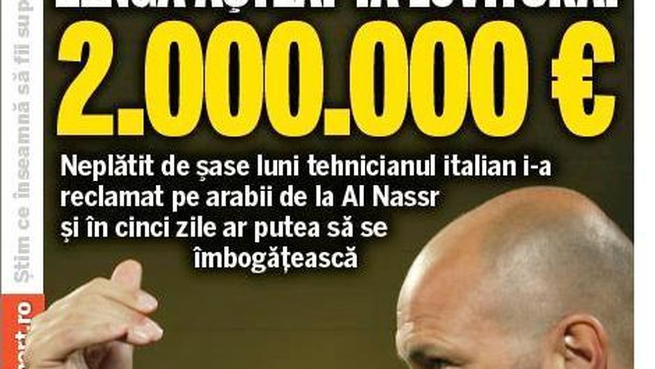 Neplătit de șase luni, Zenga poate da lovitura!** 2 milioane în 5 zile!
