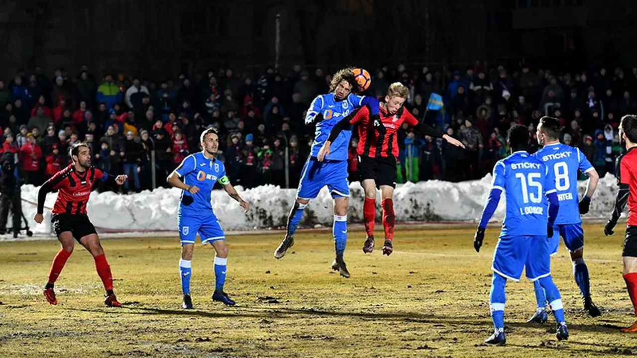 Csikszereda - U Craiova 0-3. Oltenii au câștigat pe un teren imposibil. Toate echipele calificate în semifinalele Cupei României