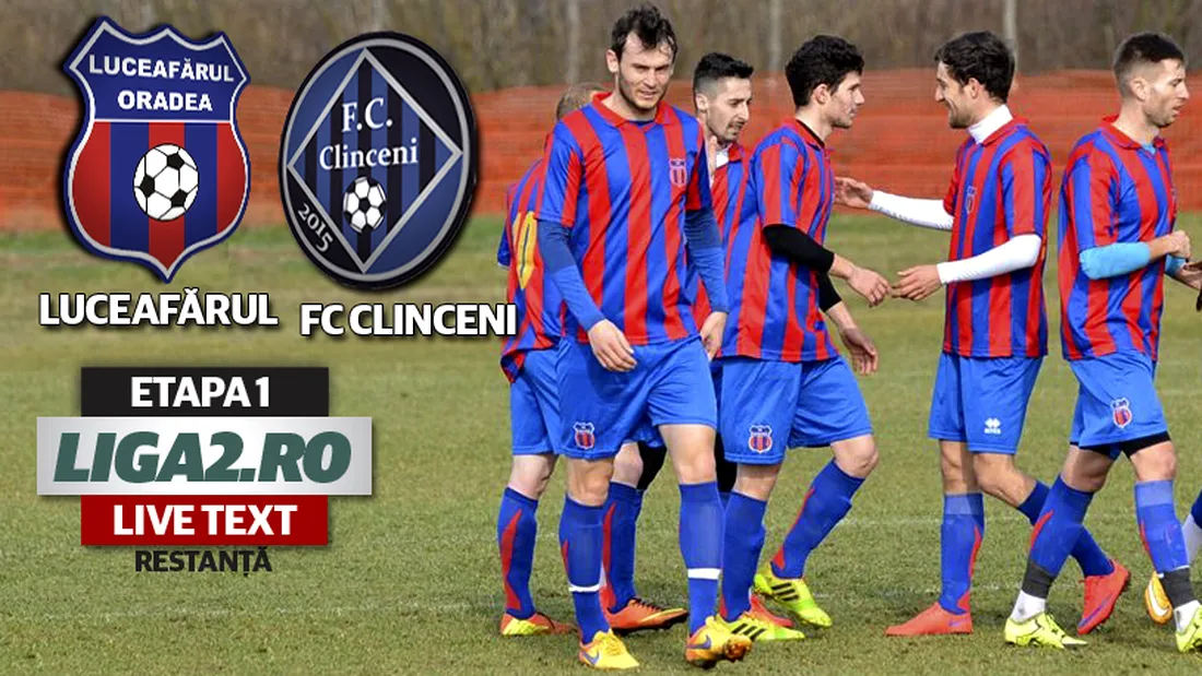 Luceafărul Oradea - Academica Clinceni 1-2.** Crișan dă lovitura în prelungiri după ce bihorenii reușiseră egalarea cu puține minute înainte