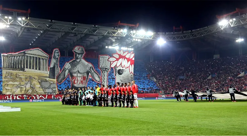 FOTO | Coregrafie impresionantă afișată de fanii lui Olympiacos înaintea confruntării cu Dinamo Zagreb