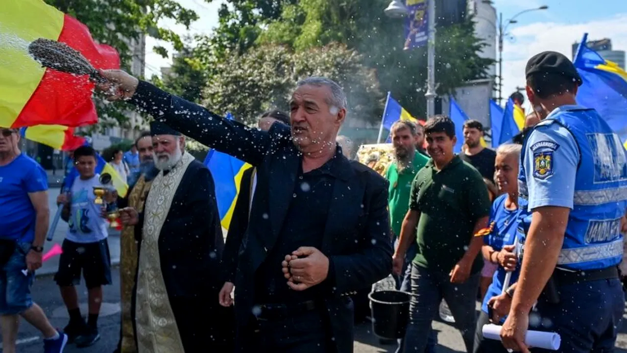 Gigi Becali nu face niciun pas în spate! Patronul lui FCSB se duce pe Calea Victoriei să dea cu agheasmă după parada comunității LGBT. „Duhurile rele, dracii să rămână în urma lor!”