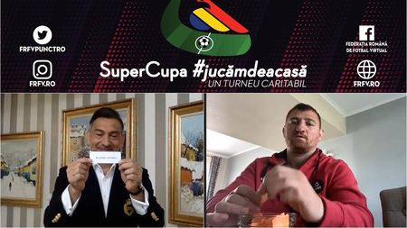 Începe SuperCupa #JucămDeAcasă! Ilie Dumitrescu și Cătălin Moroșanu au tras la sorți țintarul celui mai mare turneu caritabil de FIFA! Craiova lui Rotaru vs. Craiova lui Mititelu | VIDEO