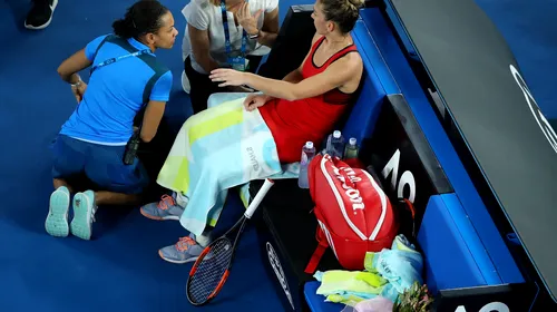 Simona, eroina de la Australian Open! FOTO și VIDEO | Halep luptă într-un picior, după ce a adunat toate problemele: coapsa, glenza și respirația