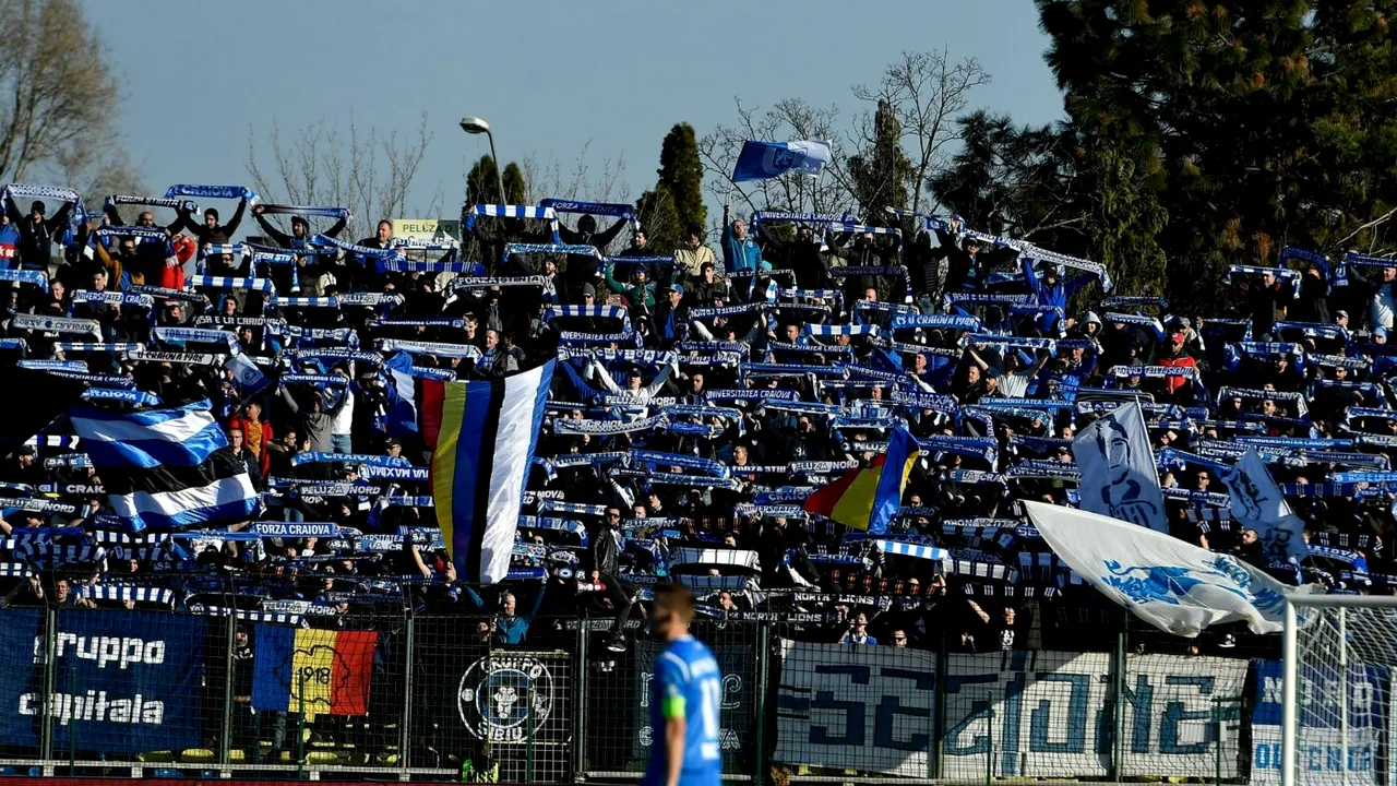 Universitatea Craiova nu va fi susţinută de fani în Trivale. „Bazaconia FRF
