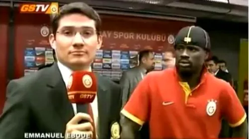 Riști să nu te oprești din râs!** Fanii așteptau un interviu, dar ceea ce a urmat e antologic. Video - Ce a făcut Eboue, în direct la TV, înainte de meciul cu Real