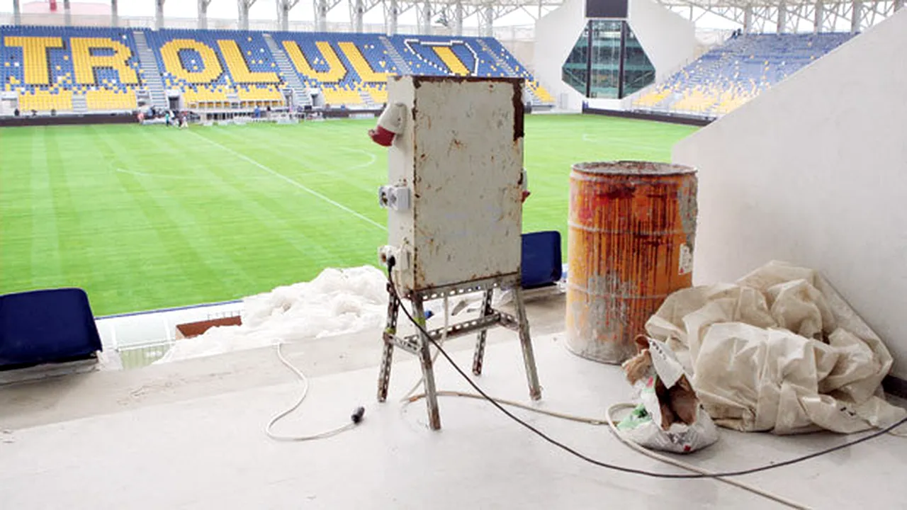 E gata sau nu e gata?** Noul stadion al Petrolului este încă un imens șantier cu două zile înainte de inaugurare