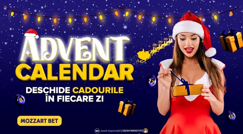 ADVERTORIAL | Tradiția cadourilor zilnice din Advent Calendar continuă și anul acesta la Mozzart Bet!