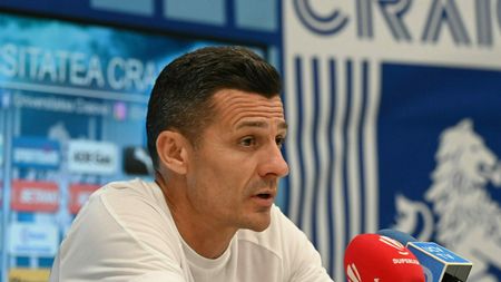 Atmosferă încordată la conferinţa de presă a Universităţii Craiova. Costel Gâlcă, sub presiune după parcursul slab din ultima perioadă: „Publicul să lase jucătorii în pace, eu sunt vinovatul!"
