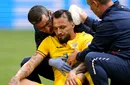 Cât ghinion pentru Edi Iordănescu: Vasile Mogoș este lovit dur în zona pieptului și a coastelor de Dumfries! A fost înlocuit cu Racovițan