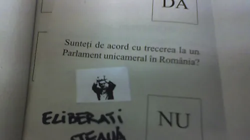FOTO **Proteste anti-Becali pe buletinele de vot: „Eliberați Steaua!”