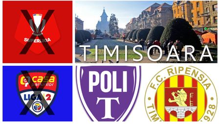 Hăul istoric în care a ajuns fotbalul timișorean! Pentru prima dată în sistemul divizionar, Timișoara nu va avea echipă în primele două ligi