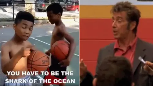 Din „clasa” Al Pacino în Any Given Sunday :) VIDEO | „Ești RECHINUL din Ocean sau PEȘTELE din Ocean?” Puștiul care poate motiva echipe de profesioniști