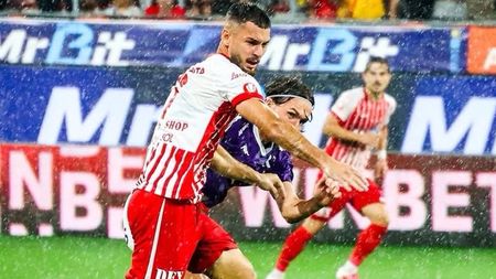 Scandal cât casa în finalul meciului UTA - Rapid! Giuleștenii au cerut penalty, dar arbitrul i-a dat cartonaș galben pentru simulare lui Stojilkovic!