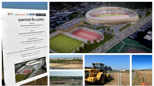 EXCLUSIV | Au început lucrările la noul stadion din Târgoviște. Va avea 12.000 de locuri, iar construcția trebuie să fie gata în maximum trei ani