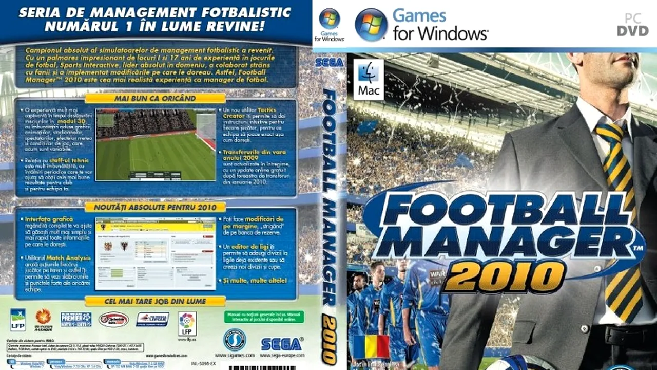 FOOTBALL MANAGER 2010 A AJUNS DEJA NO. 1 ÎN TOPUL VÃ‚NZĂ‚RILOR