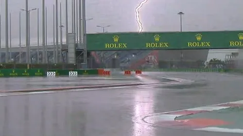 Haos în Marele Circ! Ploaia torențială a inundat pista de Formula 1 de la Soci și a dat peste cap sesiunea de antrenamente libere de sâmbătă dimineața
