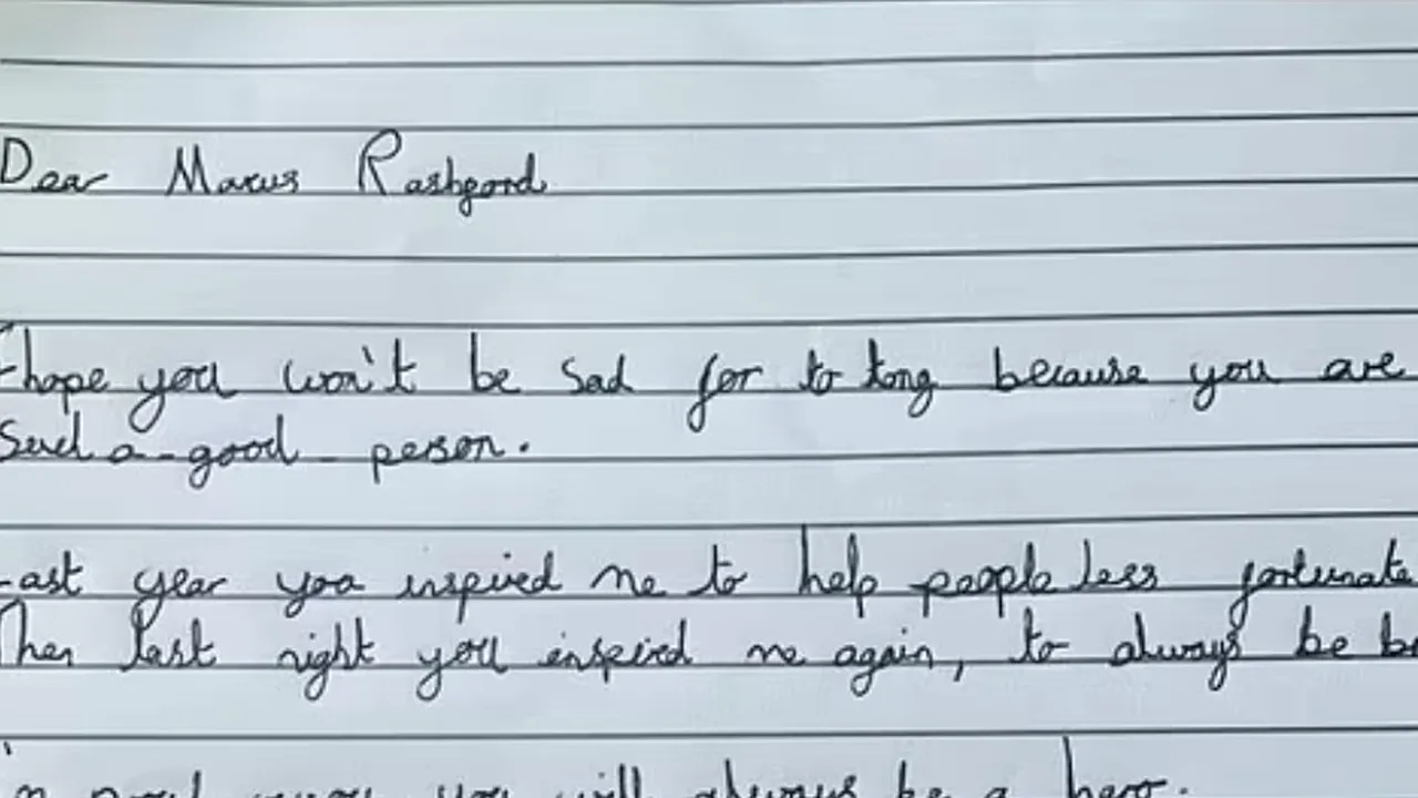 Scrisoarea emoționantă a unui copil de 9 ani pentru Marcus Rashford, după ce starul Angliei a ratat o lovitură de departajare în finala EURO 2020: „Vei fi mereu un erou”