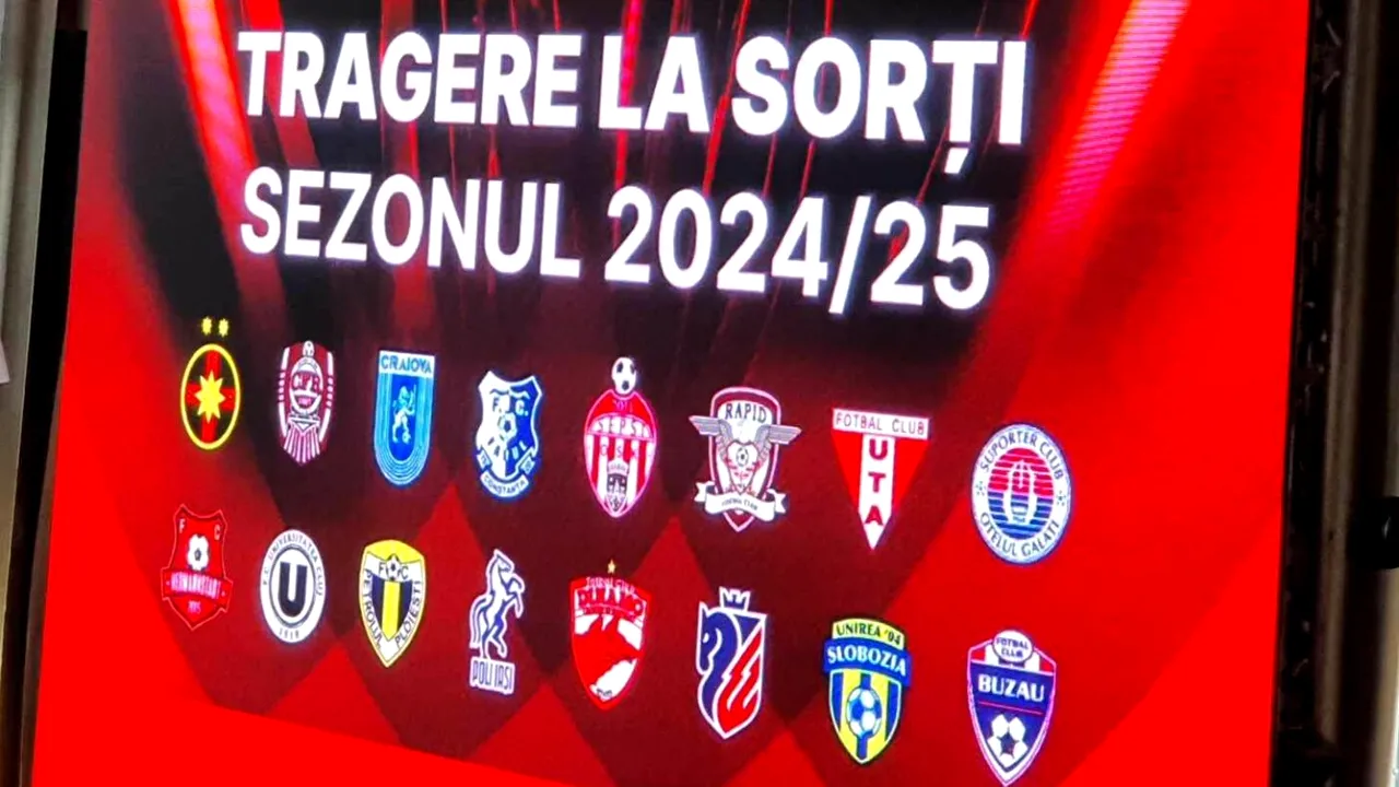 Programul complet al sezonului 2024 - 2025 din Superliga României, prezentat de LPF! CFR Cluj - Dinamo și FCSB - U Cluj, în prima etapă. Derby-ul Dinamo - FCSB, în etapa 13