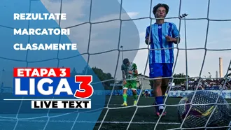 Etapa 3 Liga 3 | FCSB 2 și Dunărea Călărași continuă să fie ciuca bătăilor, CS Drobeta câștigă iar și e singurul lider rămas pe poziție în toate rundele din acest sezon. 5-0, scorul zilei, obținut de două echipe