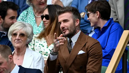 Apariție de zile mari la Wimbledon: David Beckham i-a purtat noroc Simonei Halep! Cum a fost surprins Becks în timpul meciului cu Amanda Anisimova | FOTO