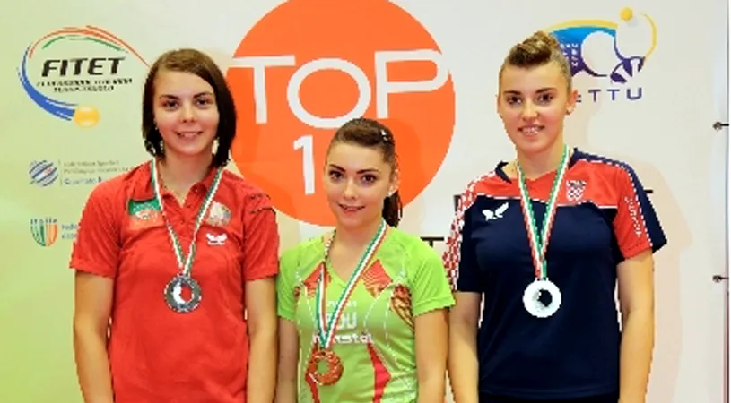 Impresionăm la tenis de masă! Bernadette Szocs, cvintuplă campioană la Europe Youth Top 10