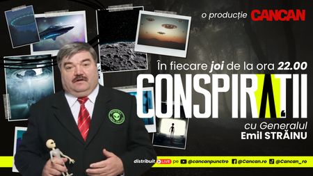 Ești pregătit să afli adevăruri care îți vor schimba perspectiva asupra lumii? "Conspirații cu Generalul Emil Străinu" este noua emisiune care te va ține cu sufletul la gură în fiecare joi, de la ora 22:00, LIVE pe canalul de YouTube CANCAN.ro