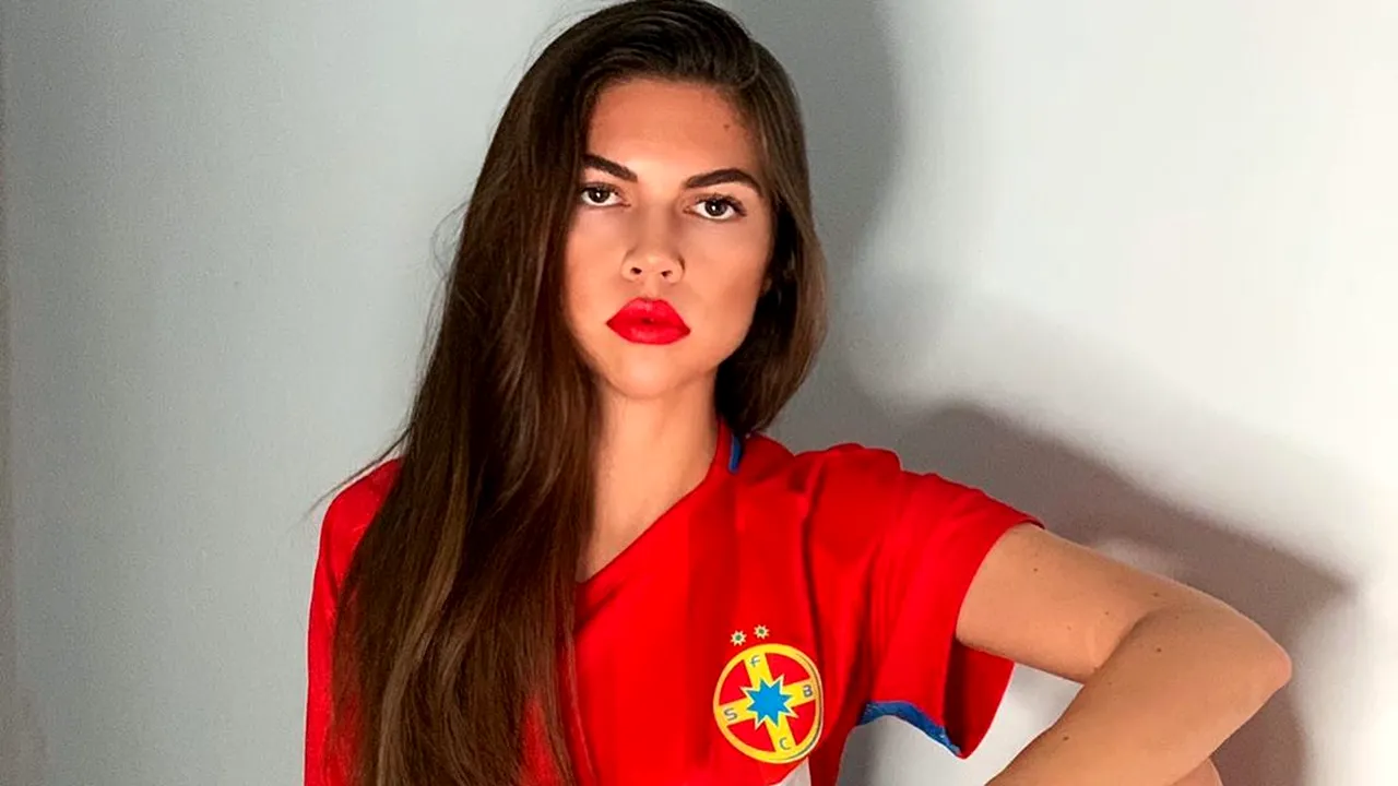 Miss World România, fana înfocată a FCSB-ului! Cum i-a susținut pe Man și Tănase la derby-ul cu Dinamo | GALERIE FOTO