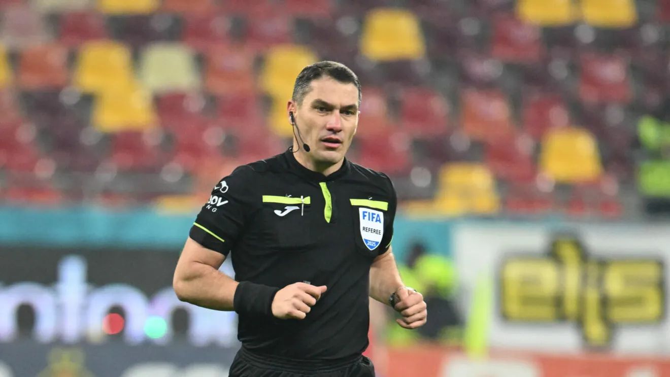 Scene fabuloase cu Istvan Kovacs în Liga Campionilor! Arbitrul român i-a certat pe jucătorii lui Atletico Madrid după ce au sărbătorit în fața suporterilor adverși