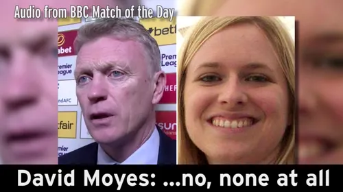 „Crezi că dacă ești femeie…” VIDEO | Reacție GROTESCĂ‚ a lui David Moyes după ultimul meci din Anglia. Ce i-a putut spune jurnalistei fostul manager al lui Manchester United. Credea că reportofonul fusese oprit