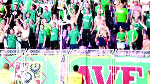 Tricoul verde de acasă!** Rapidiștii au avut 5.000 de fani, însă galeria „verzilor” polonezi a dat o lecție de devotament