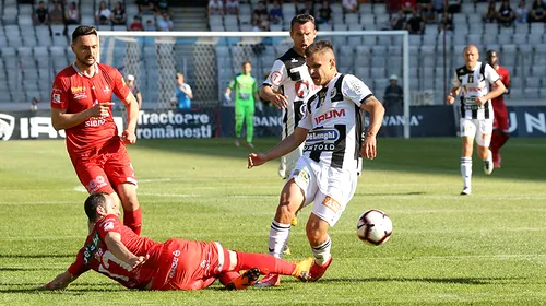 Baraj LIGA 1 | „U” Cluj – FC Hermannstadt 0-2, în tur. Petrescu și Tsoumou au decis în două minute soarta meciului de pe Cluj Arena. Echipa lui Bogdan Lobonț are șanse minuscule să promoveze