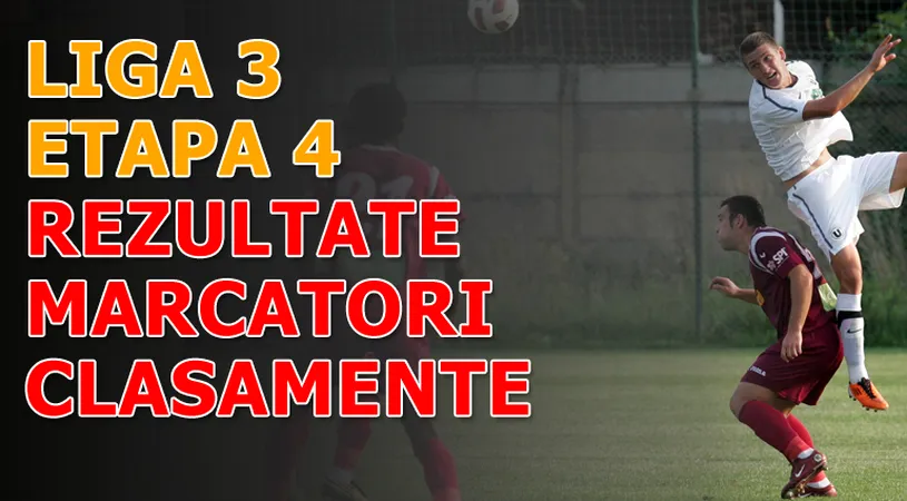 Rezultatele și marcatorii** etapei 4 - Liga a 3-a