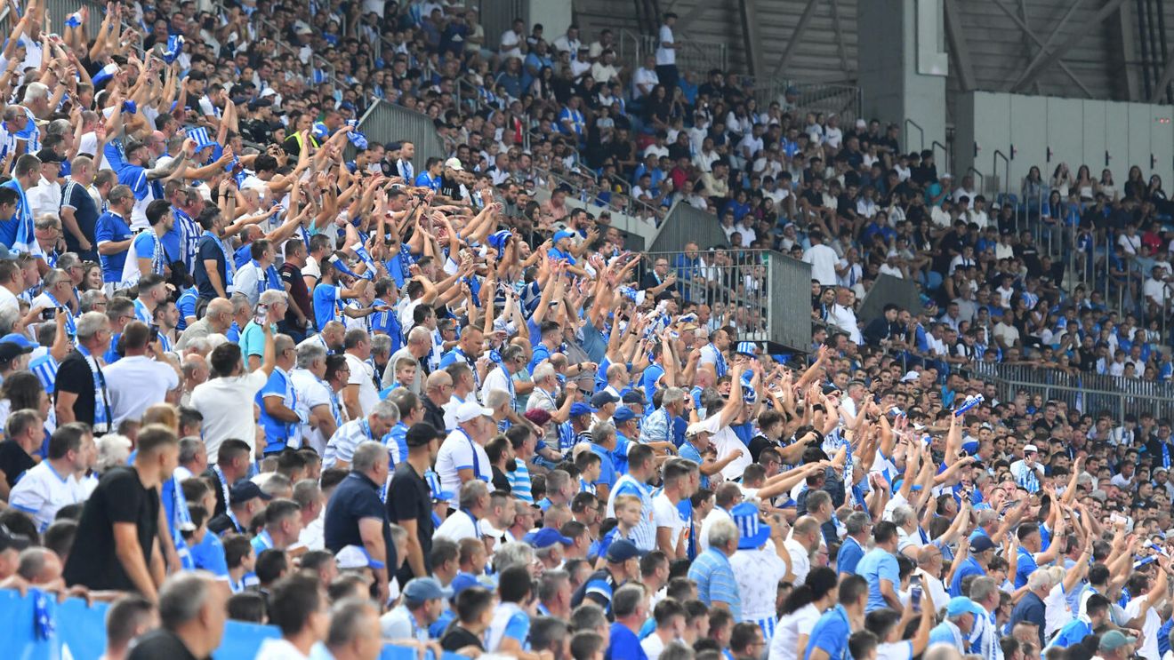 Fanii olteni au dezvăluit scenografia interzisă de UEFA. Avea mesaj din poezia „Moartea lui Mihai Viteazul"