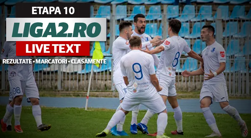 Liga 2, etapa 10, rezultate | Reșița a fost umilită în ultimul hal pe teren propriu, CS Mioveni continuă să fie invincibilă. Farul evită rușinea în prelungiri, Petrolul câștigă cu autogol