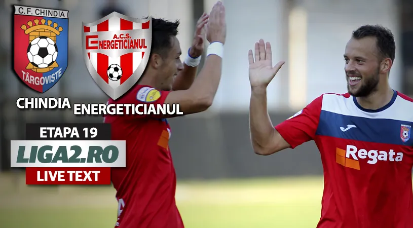 Chindia nu o bate la Târgoviște pe Energeticianul și pierde primul loc în Liga 2, la finalul turului.** A fost o repriză a două nebună, cu două goluri și un autogol