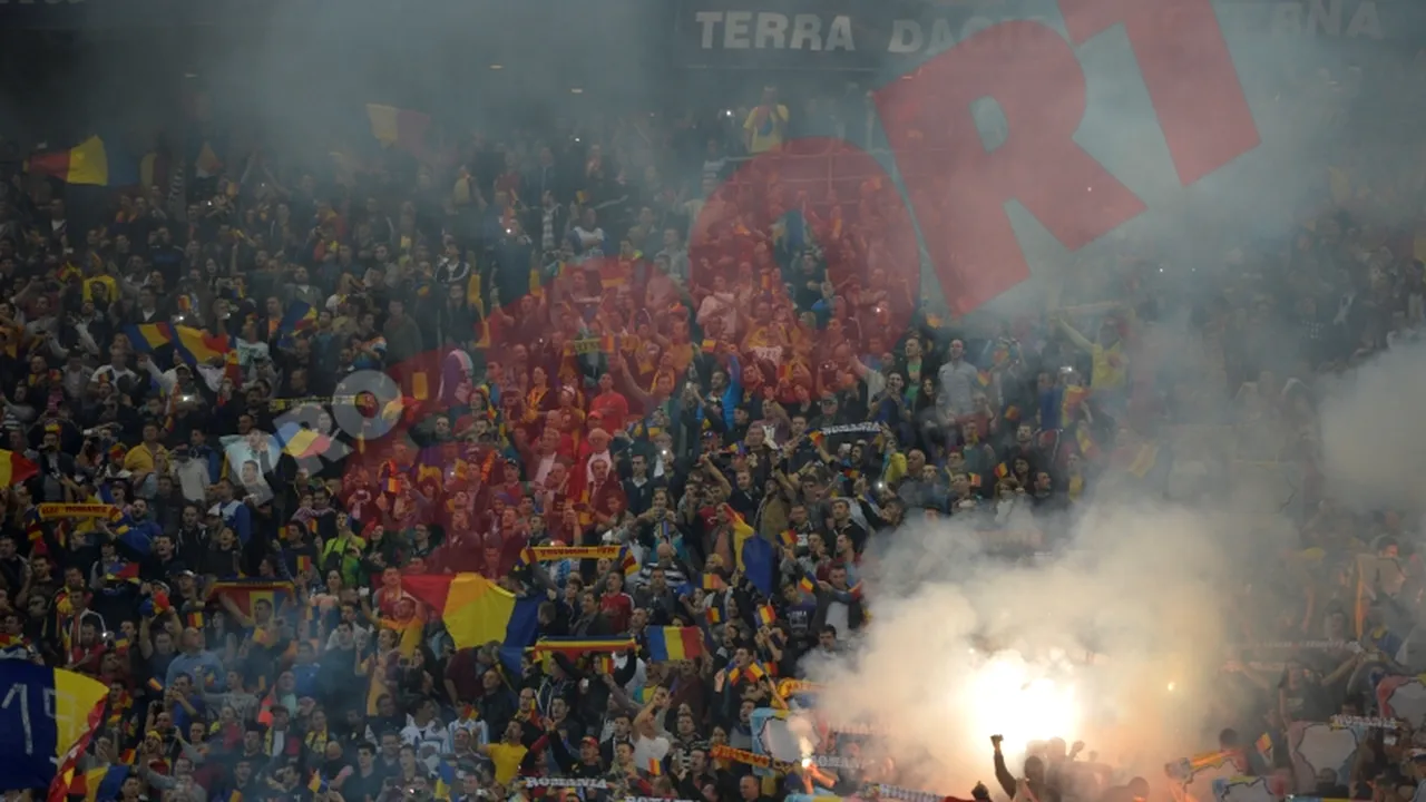 FOTO | Jandarmii i-au luat pe sus. Fanii echipei Dinamo au fost evacuați de pe Național Arena în minutul 15 al meciului România  - Ungaria 