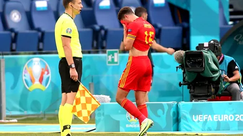 Ovidiu Hațegan a lăsat Țara Galilor în zece oameni la Euro 2020! Jucătorul a ieșit în lacrimi de pe teren. Decizie istorică luată de românul care a mai acordat un cartonaș roșu | FOTO
