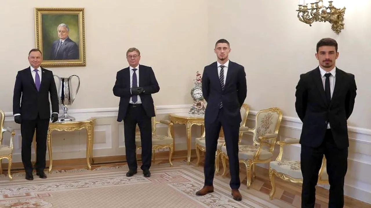 Sergiu Hanca, în vizită la președintele Poloniei! Promisiunea pe care i-a făcut-o și reacția fotbalistului român: „Este fanul Cracoviei” | EXCLUSIV