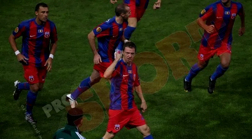 După 382 de zile!** Steaua nu mai înscrisese 3 goluri într-o repriză din septembrie 2009!