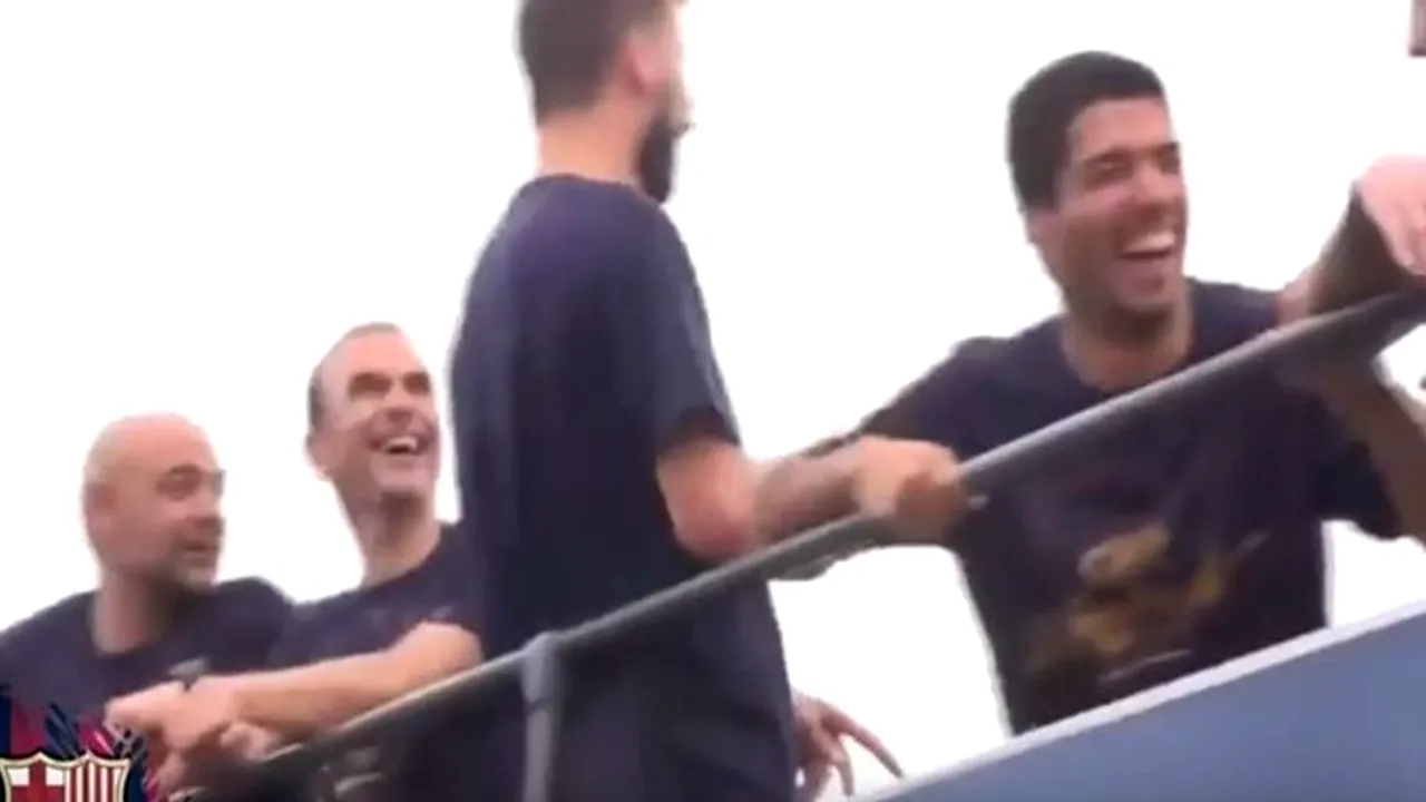 Nu s-a putut abține! VIDEO | Gestul făcut de Pique în momentul sărbătorii titlului îl va înfuria pe Cristiano Ronaldo