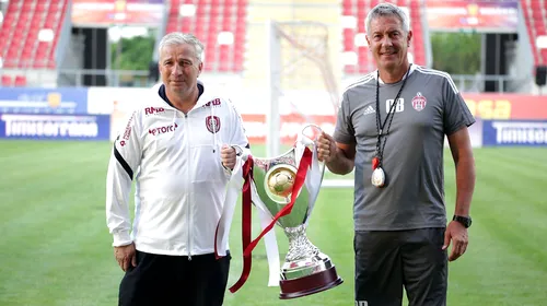 Gata de Supercupă: CFR și Sepsi se bat la Arad pentru primul trofeu din acest sezon! Ce spun Dan Petrescu și Cristiano Bergodi înainte de duelul de mâine seară