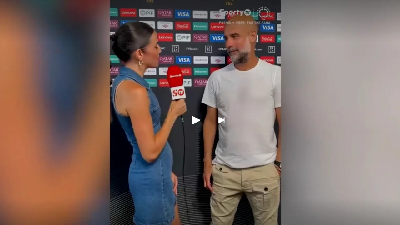 Gestul controversat al unei jurnaliste TV, după interviul cu Pep Guardiola de la Campionatul Mondial al Cluburilor. Totul a fost filmat: „Lipsă de profesionalism”