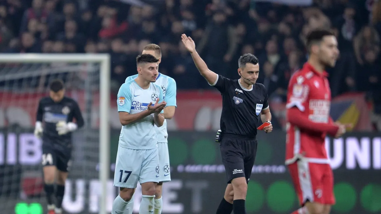 Iulian Cristea, sancționat drastic după faultul horror asupra lui Perovic! Cât va lipsi jucătorul FCSB-ului + Dinamo a fost și ea amendată