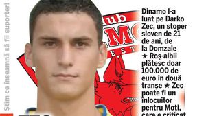 EXCLUSIV "Uriașul" Darko Zec a semnat cu Dinamo! VIDEO Ce știe fundașul de 21 de ani?