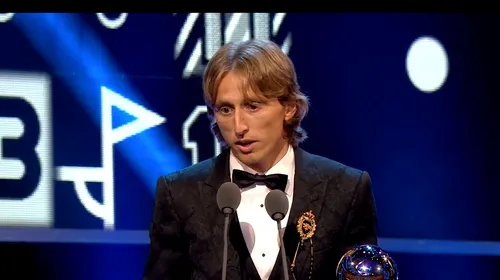 Vorbește cel mai bun jucător al anului! Luka Modric: „Fără ei, acest trofeu nu ar fi fost posibil”. Discursul emoționant prin care a provocat lacrimi în sală